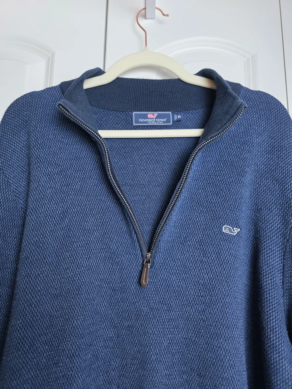 ​Vineyard Vines 1/4 Quarter Zip Knit Sweater Men's XL Cotton & Wool Blend